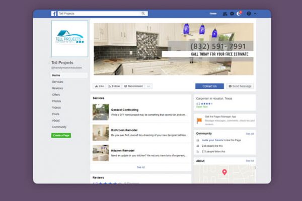 קידום בפייסבוק טל פרוייקטים